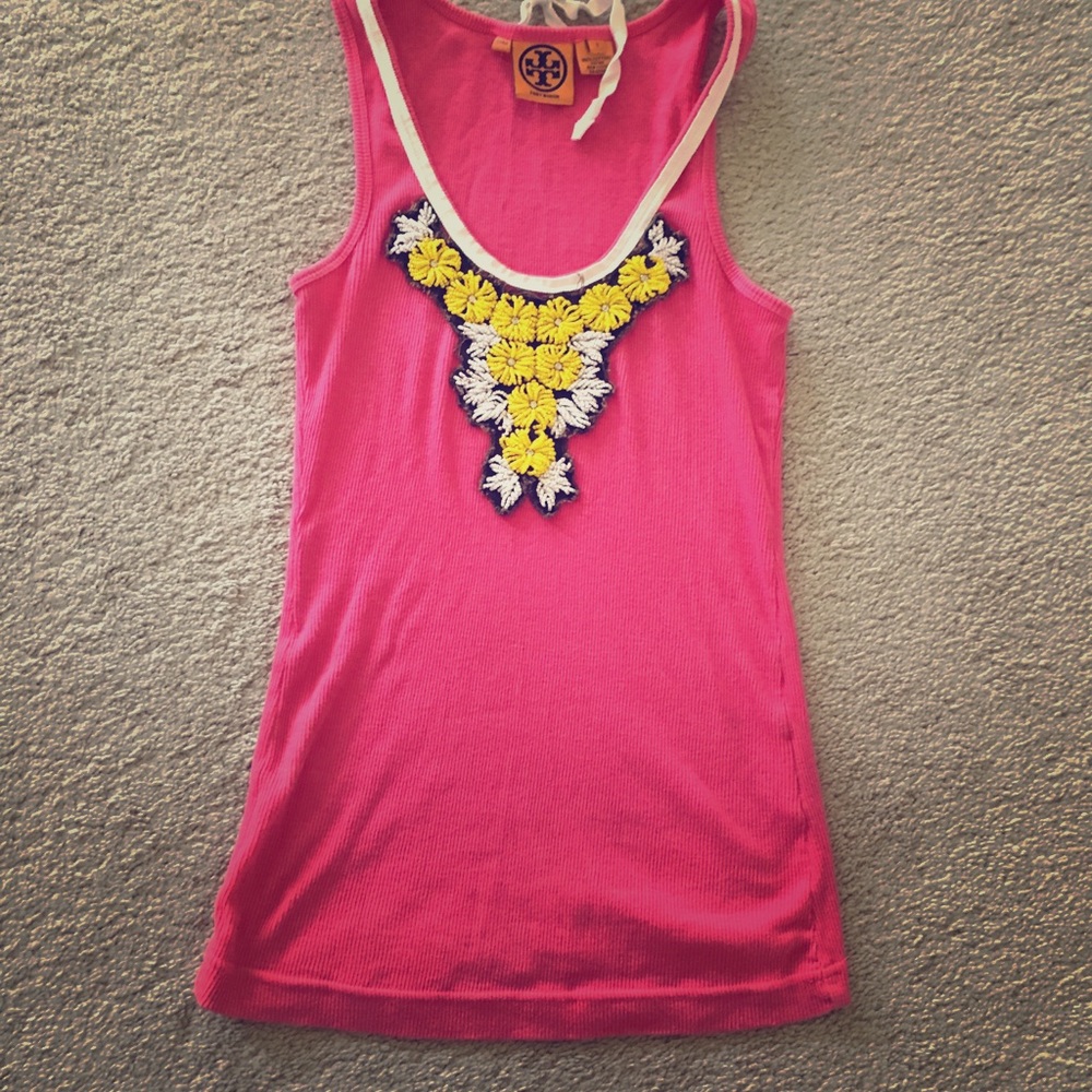 Pink Tory Burch tank and pink anthro top